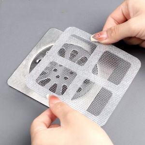 20pcs Disposable Floor Drain Filter Net Hair Strainer Prevent Insect Sticker Mesh Toilet Bathroom Cover