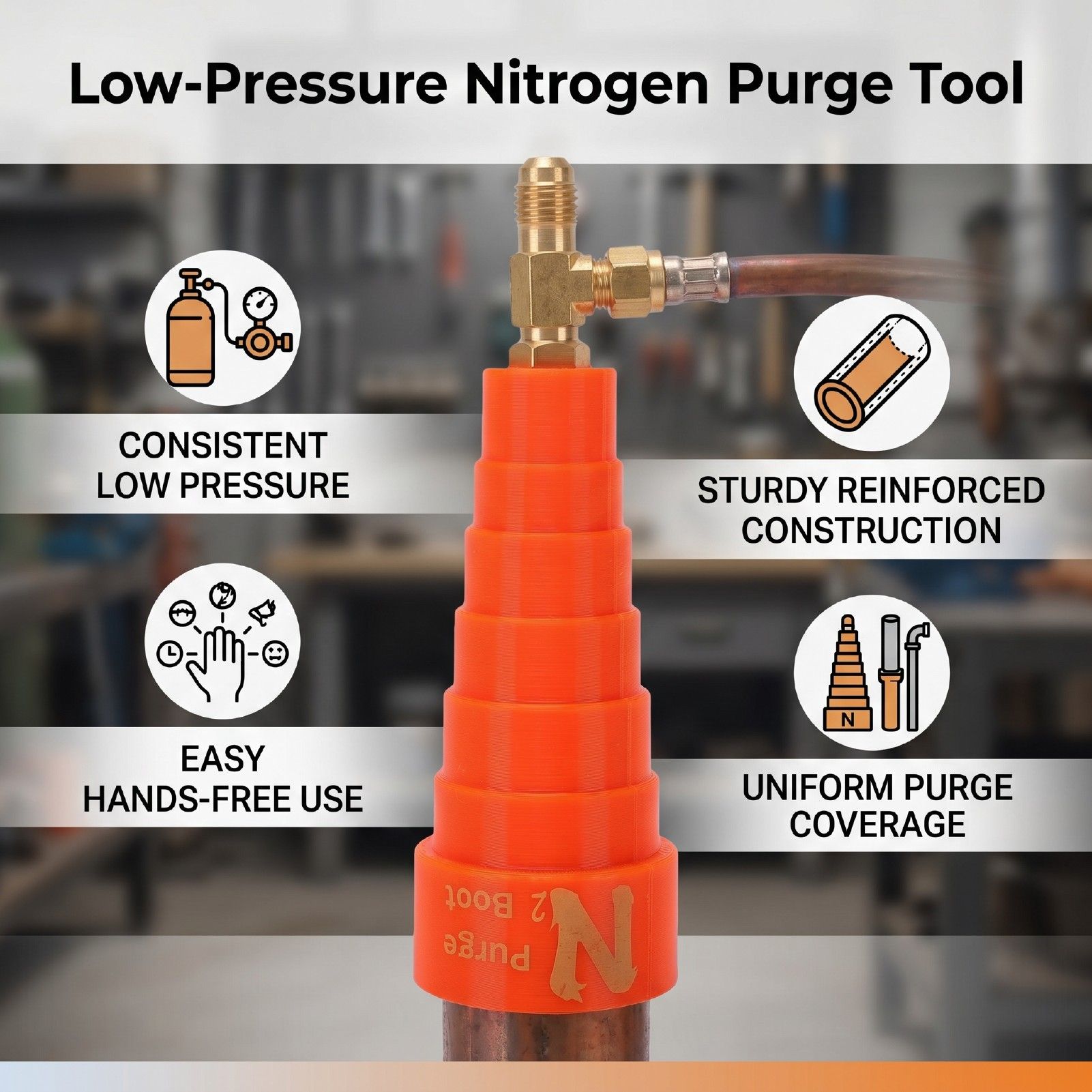 Decdeal Low Pressure Nitrogen Purge Tool Nitrogen Purge Boot Regulator ...