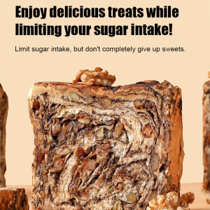 Whole Wheat Nut Toast Thick-Cut Crepes Chia  & Nuts Breakfast Replacement Nutritious & Low-