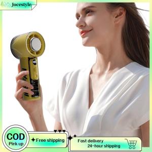[Jocestyle Outdoor Mall] 3000mAh Handheld Turbo Fan LED Digital Display Adjustable High-Speed Fan Rechargeable Small Desktop Cold Fan for Home Office