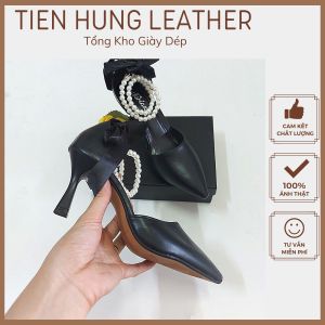 Giày nữ gót cao 7cm bít hậu mũi nhọn quai ngọc Tiến Hùng TH4002