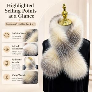 MIRELAE Double-Sided Faux Fur Scarf Plush 80/180CM Winter Women Scarf Luxury Shawl Plush Neck Warmer For Women