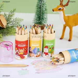 [COD] yixiayun 12 Color Christmas Pencil Filled Graffiti Art Painting Brush Drawing Pencils Sketching Pen Stationery Supplies Christmas Gifts