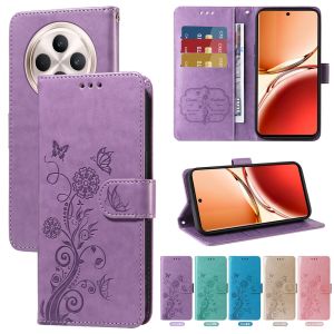 New Phone Case For OPPO Reno 12F 11F / Reno 12 11 10 Pro Lucky Flower Magnetic Leather Wallet Card Slot Flip Case Casing