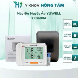 Máy Đo Huyết Áp YUWELl YE8600A Cảnh Báo Rối Loạn Nhịp Tim Màn Hình LCD Dễ Quan Sát Lưu 60 Kết Quả Đo