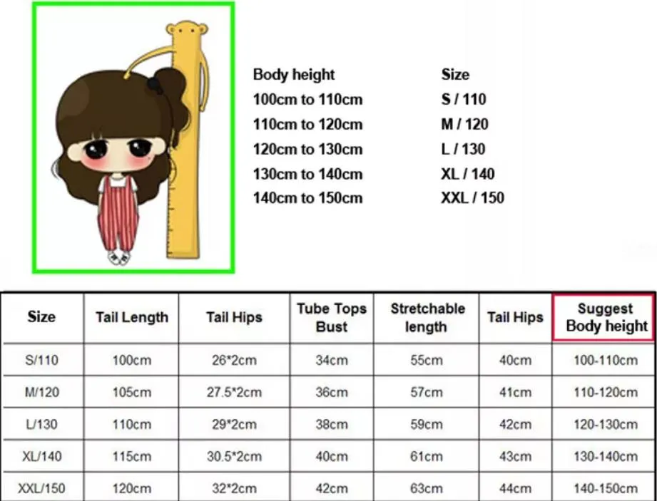 Little Girls Mermaid Swimming Swimmable Mermaid Tail Kids Swimwear