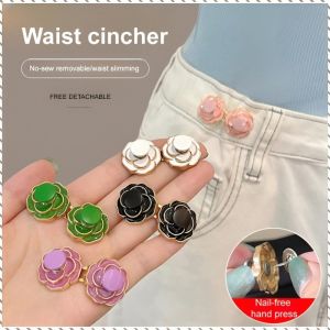Decorative Buckle Fashion Buckle Pearl Embellishment Rose Petals Camellia Decorate Shirt