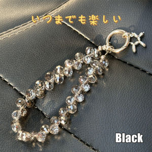 Luxury High-grade Sense Crystal Beads Hand Chain Wrist Short Lanyard Strap Clip Anti-loss Mobile Phone Case Chain Key Chain