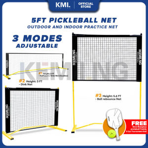 KML KEMILNG Pickleball Net 120cm Pickleball Net with Practice Rebounder Easy Setup Pickle Ball Trainer for Game Beach Solo and Dink Pickleball Training