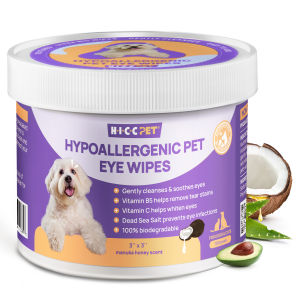 【BEST SELLING】HICC PET Hypoallergenic Pet Eye Wipes Cleaning Deodorizing Wipes Remove Tear Stain for Cat Dog 100pcs