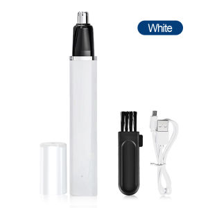 Electric Nose Hair Trimmer Waterproof Portable Double-Edged Blade Nose Trimmer Rechargeable Home Travel