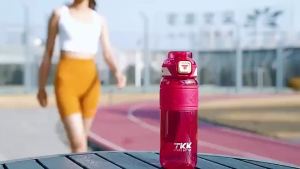 TKK 600/800/1000ml Sports Watter Bottle Tritan BPA-free Straw Portable Leak-proof Plastic Drinkware Outdoor Fitness Kettle