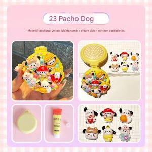 SG EmmAmy Kids Handmade DIY Cream Glue Air Cushion Comb Material Set Educational Toys Small Gift for girls DIY mirror and comb in one