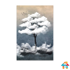 RUNABEE HIASAN DINDING DEKORATIF WALL ART 20X30CM POHON AWAN AESTHETIK CLOUD TREE KAYU