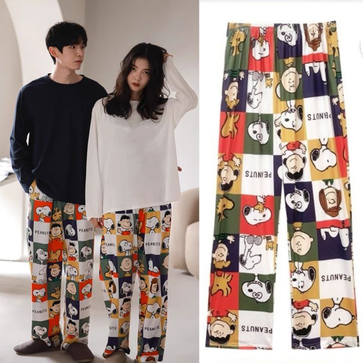 Mens Pajama Panda Pajama Pants 【CRAZY PANDA】2PCS Cartoon Couple