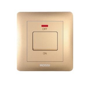 Công tắc bình nóng lạnh ROSSI Công tắc 2 cực điện áp 220v/20A màu vàng Model: R50-C3D