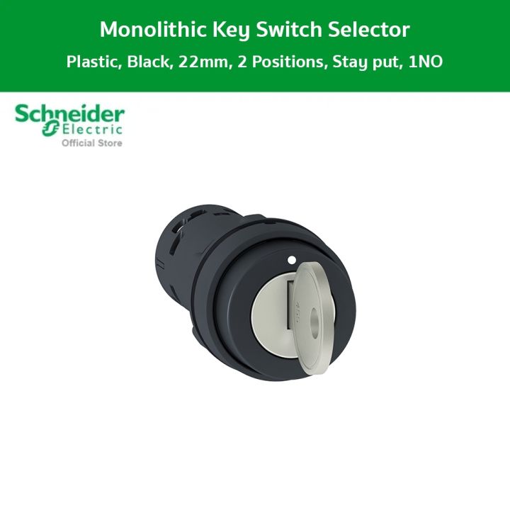 Schneider XB7NG21 Harmony XB7 สวิตช์กุญแจแบบโมโนลิติก Plastic, Black ...