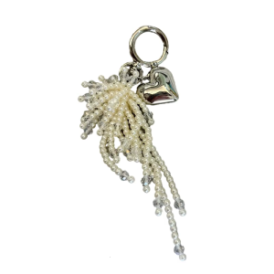 Fashionable Heart Pearls Tassels Keychain with Elegant Designs Suitable for Fashion Women and Girls Casual Use