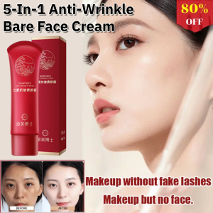 5-In-1 Anti-Wrinkle Bare Face Cream Natrual Brightening Isolated Skin Cream Water Glow Skin Nourishing Tone Up Cream