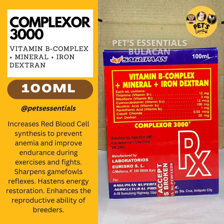 Complexor 3000 Vitamin + Mineral + Iron Dextran 100ml