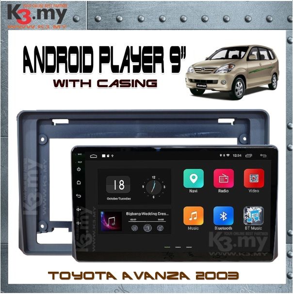 Toyota Avanza 2003 2004 2005 2006 2007 2008 2009 2010 9'' Android ...