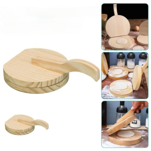 Dumpling Skin Mold Made of Wooden Dough Is Fast and Convenient. Dumpling Skin Mold Is Suitable for Home Kitchen Pastry and Baking