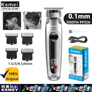 Kemei KM-2261 Tông Đơ Cắt Tóc Dao Cạo dành cho nam thợ cắt tóc chuyên nghiệp bộ dụng cụ cắt tóc tông đơ hớt tóc không dây Màn hình LED