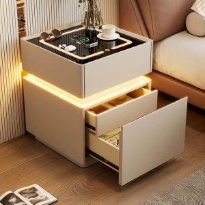 Suspended smart bedside table bedroom bedside table multiple colors wireless charging with light strip