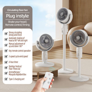 Remote Control Oscillating Fan - 5 Speed Settings with Timer | Silent electric fan for Home Bedroom & Office Cooling Needs