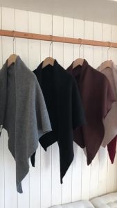 Solid Color Scarf Shawl Autumn Winter Knitted Triangle Scarf Outerwear High-end Feel Neck Warmer Winter 100wool High-end Scarf