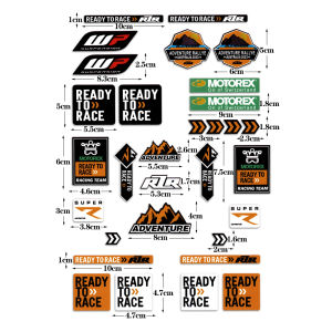 Phù Hợp Cho KTM Nhãn Dán Mô Tô EXC Off-Road Phản Quang Chống Thấm Nước Dán Mũ Bảo Hiểm Sửa Đổi Duke/RC 390 200 250 R2R trang Trí Thân Xe Dán