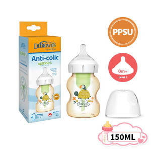 [ PPSU ] Bình Sữa PPSU Dr. Brown’s Anti-Colic – Chống Sặc Giảm Đầy Hơi Hạn Chế Trớ Sữa – 150ml/270ml