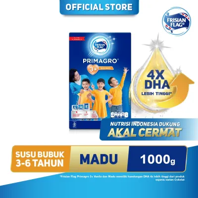 Frisian Flag Primagro 3+ Madu 1000gr (3-6 tahun) - Susu Formula Pertumbuhan Anak