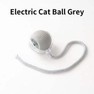 Smart Interactive Ball for Cats Silicone Material Electric Rolling Ball Pet Cat Toys With Long Tail Teaser USB Rechargeable