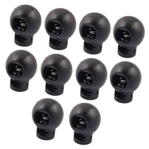 25PCS Plastic Spring Loaded Round Toggle Stopper Cord Locks End