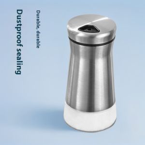 OURUNZHE ชุดกระบอกเก็บเครื่องเทศสเตนเลสและแก้วสำหรับห้องครัว