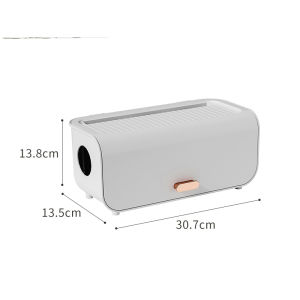 JustLiving Home Plastic Power Cord Finishing Box Charger Patch Box Desktop Cable Storage Organiser Management Box Organizer Extension Computer Wire Socket Plug Charger Safety