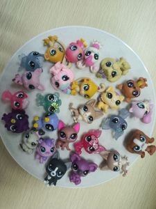 Fastshipment 25pcs Littlest Pet Shop LPS Mini Figure Kids Girl Toy Gifts Cake Decoration Supplies