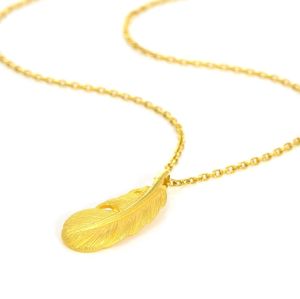 Chow Sang Sang Love Decode 999.9 24K Pure Gold Price-by-Weight Gold Feather Pendant 86820P