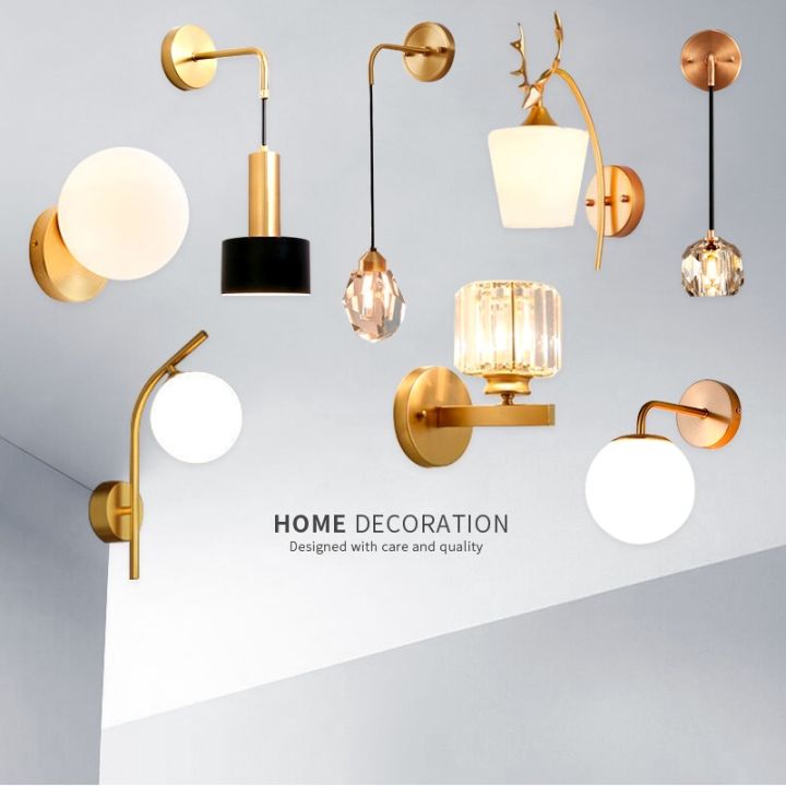 【Manila Stock】2023 Nordic Wall Lamp Indoor Bedroom Bedside Wall Lamp Modern Wall Light Indoor