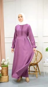 Gamis Dress Katun Madina Rempel Terbaru: COD, Termurah, Terlaris