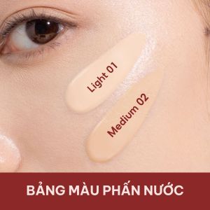Cushion Phấn Nước Che Khuyết Điểm Trang Điểm Nền Mỏng Mịn Thủy Tinh SPF 35 PA+++ Cỏ Mềm 15gr