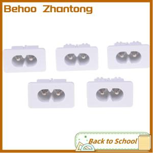 Behoo 5Pcs AC250v 2.5a iec320 c8 male 2 pins power inlet socket connector