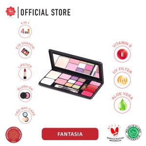 Viva Queen Make Up Kit Fantasia - 4 in 1 TWO WAY CAKE BLUSH ON EYE SHADOW & LIPSTICK (tersedia 5 koleksi warna)