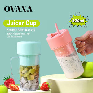 Crusher Juicer Mini Juice Cup Blender Portable Wireless 420ML + Sedotan/Electeic Juicer Cup