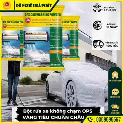 Bột Rửa Xe Không Chạm OPS - Bột Tạo Bọt Rửa Xe Bọt Tuyết Huyền Thoại (Gói 500 Gam) Bột Rửa Xe Không Chạm OPS VÀNG