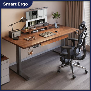 Smart Ergo - Electric Memory Height Adjustable Standing desk with Drawers | 80cm✔ 100cm✔ 120cm✔ 140cm✔ Electric Computer Table ( Motion Base )