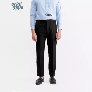 Celana Kerja Cowok Ankle Pants Bahan Formal Pria Slimfit Style - Celana Bahan Kantor Pria formal