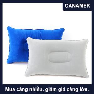 【CANAMEK】 Inflatable không khí gối giường ngủ cắm trại gối PVC Nylon cổ gối