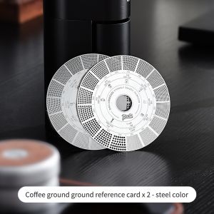 BINCOO Coffee Grind Reference Card Coffee Ground Coarseness Comparison Card Grind Setting Measurement Ruler